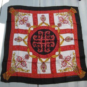 Stunning Adrienne Vittadini Crest Equestrian Tassel Scarf